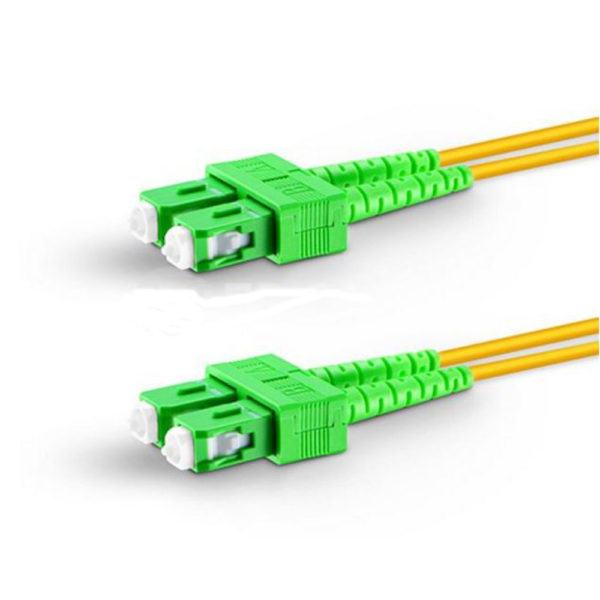 SC APC to SC APC Duplex 2.0mm PVC (OFNR) Single Mode Fiber Optic Patch Cable Cord 1