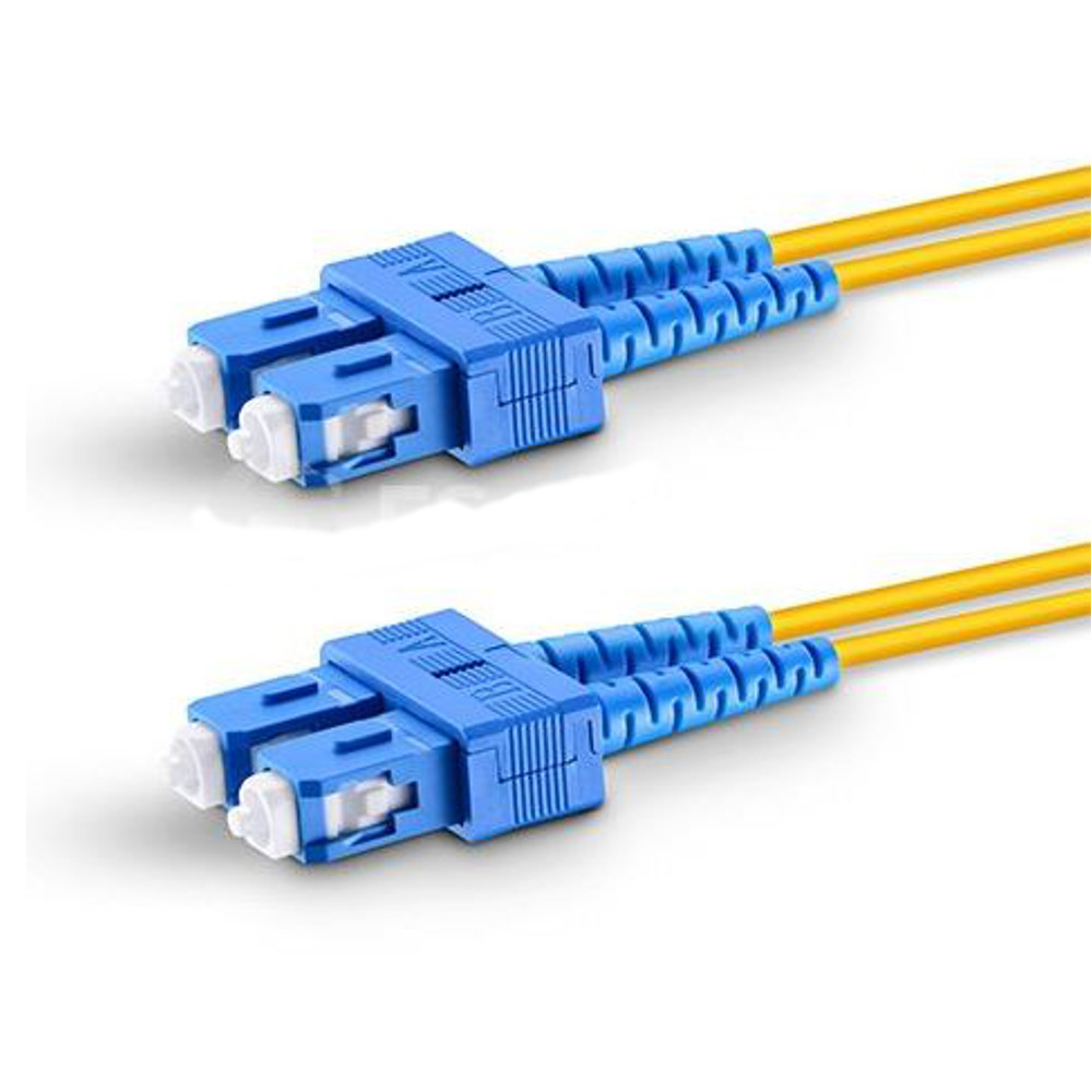 sc upc to sc upc duplex 2mm ofnr single mode fiber optic patch cord 3