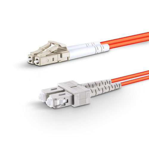 lc upc to sc upc duplex pvc ofnr om2 om1 multimode wideband fiber optic patch cable cord