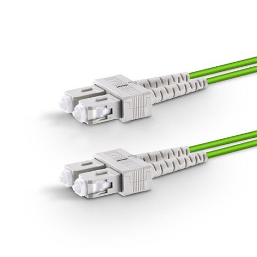 sc upc to sc upc duplex pvc ofnr om5 multimode wideband fiber optic patch cable cord